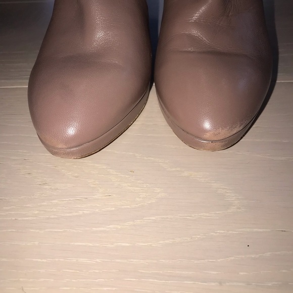 Stuart Weitzman Rosalind 90 leather ankle boots US 7.5 Taupe - Picture 10 of 11